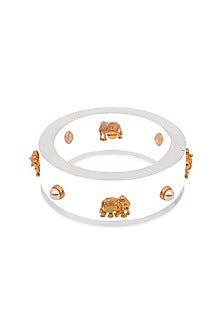 Gold Plated Hathi Resin Bangle
