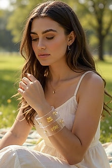 Gold Plated Hathi Resin Bangle