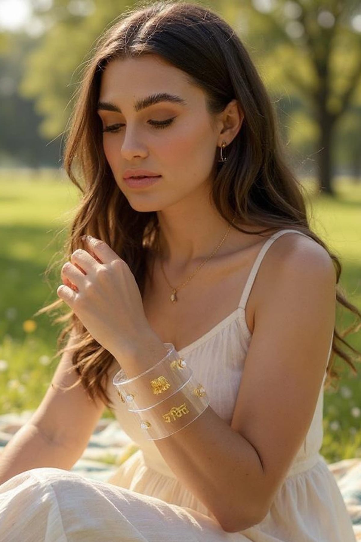 Gold Plated Hathi Resin Bangle
