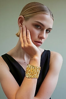 Gold Plated Kalista Adjustable Cuff Bracelet