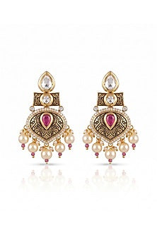 Antique Gold Finish Rani Bagh Necklace Set