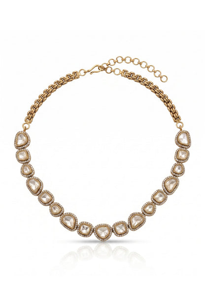 Antique Gold Finish Brass Necklace Set