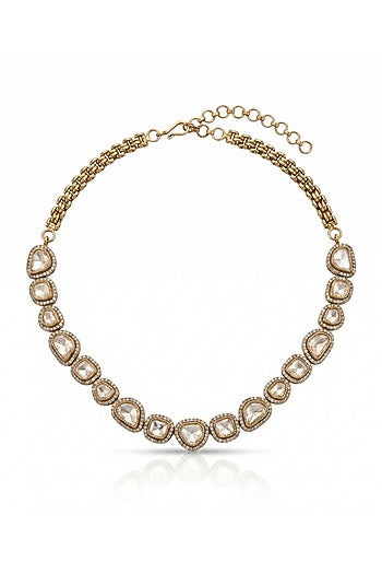 Antique Gold Finish Brass Necklace Set