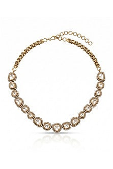 Antique Gold Finish Brass Necklace Set