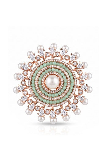 Gold Finish Pearl Ring