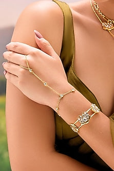 Gold Plated Brass Hathphool