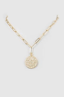 Gold Finish Link Taurus Necklace
