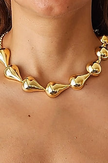 Gold Finish Mini Choker Necklace