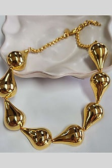 Gold Finish Mini Choker Necklace