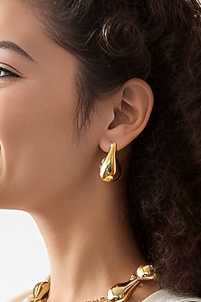 Gold Finish Mini Stud Earrings