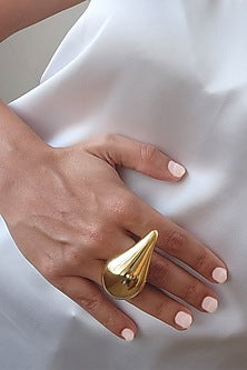 Gold Finish Chunky Ring