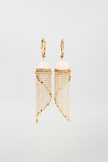 Gold Finish Pearl Meenakari Bangles (Set of 2)