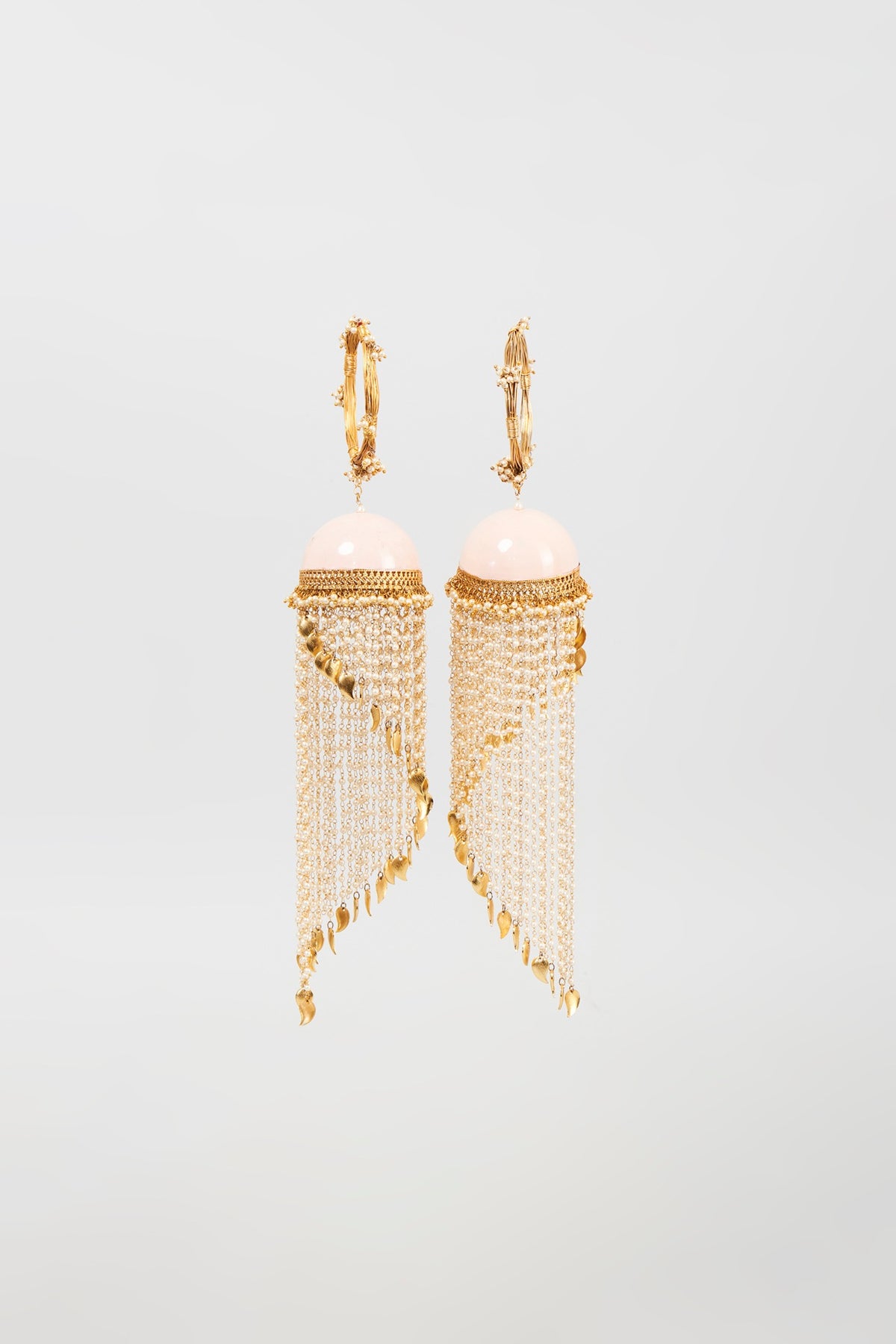 Gold Finish Pearl Meenakari Bangles (Set of 2)