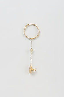 Gold Finish Textured Hand Harness