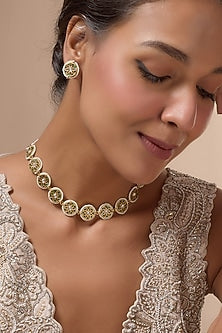 Gold Plated Semi-Precious Beaded & Pearl Necklace Set
