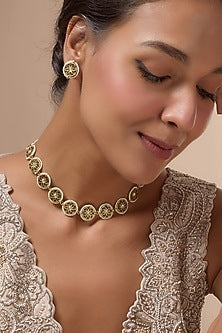 Gold Plated Semi-Precious Beaded & Pearl Necklace Set