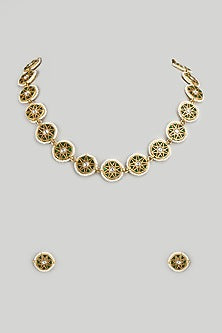 Gold Plated Semi-Precious Beaded & Pearl Necklace Set