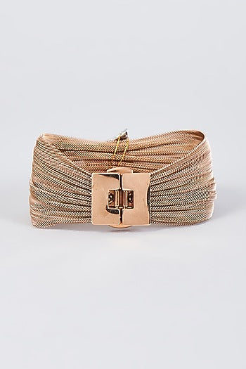 Gold Finish Zircon Handcrafted Bracelet