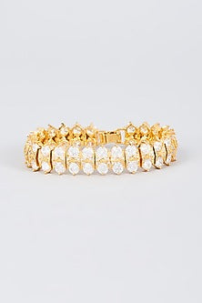 Gold Finish Zircon Handcrafted Bracelet