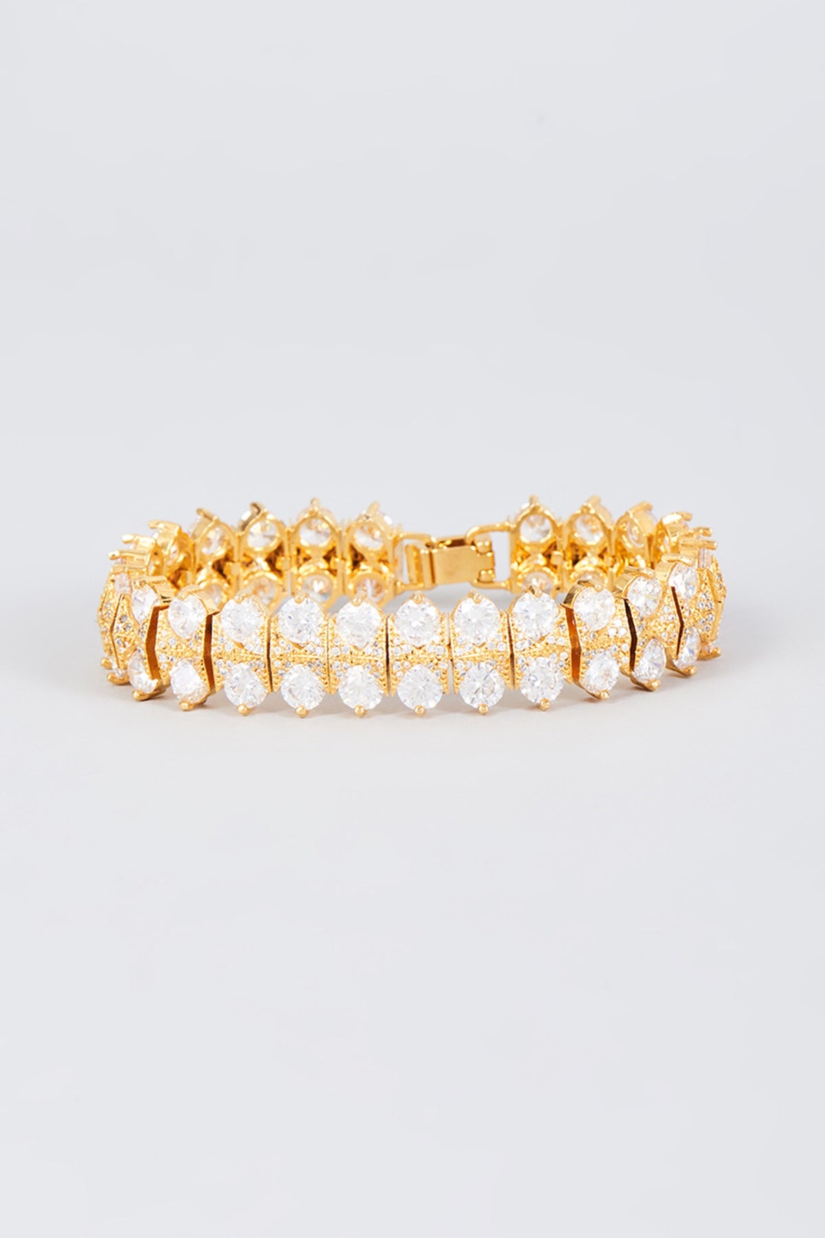 Gold Finish Zircon Handcrafted Bracelet
