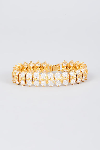 Gold Finish Zircon Handcrafted Bracelet