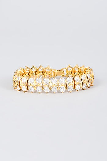 Gold Finish Zircon Handcrafted Bracelet