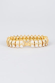 Gold Finish Zircon Handcrafted Bracelet
