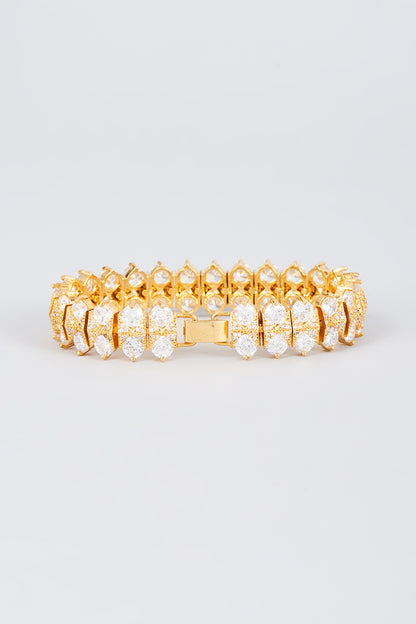 Gold Finish Zircon Handcrafted Bracelet
