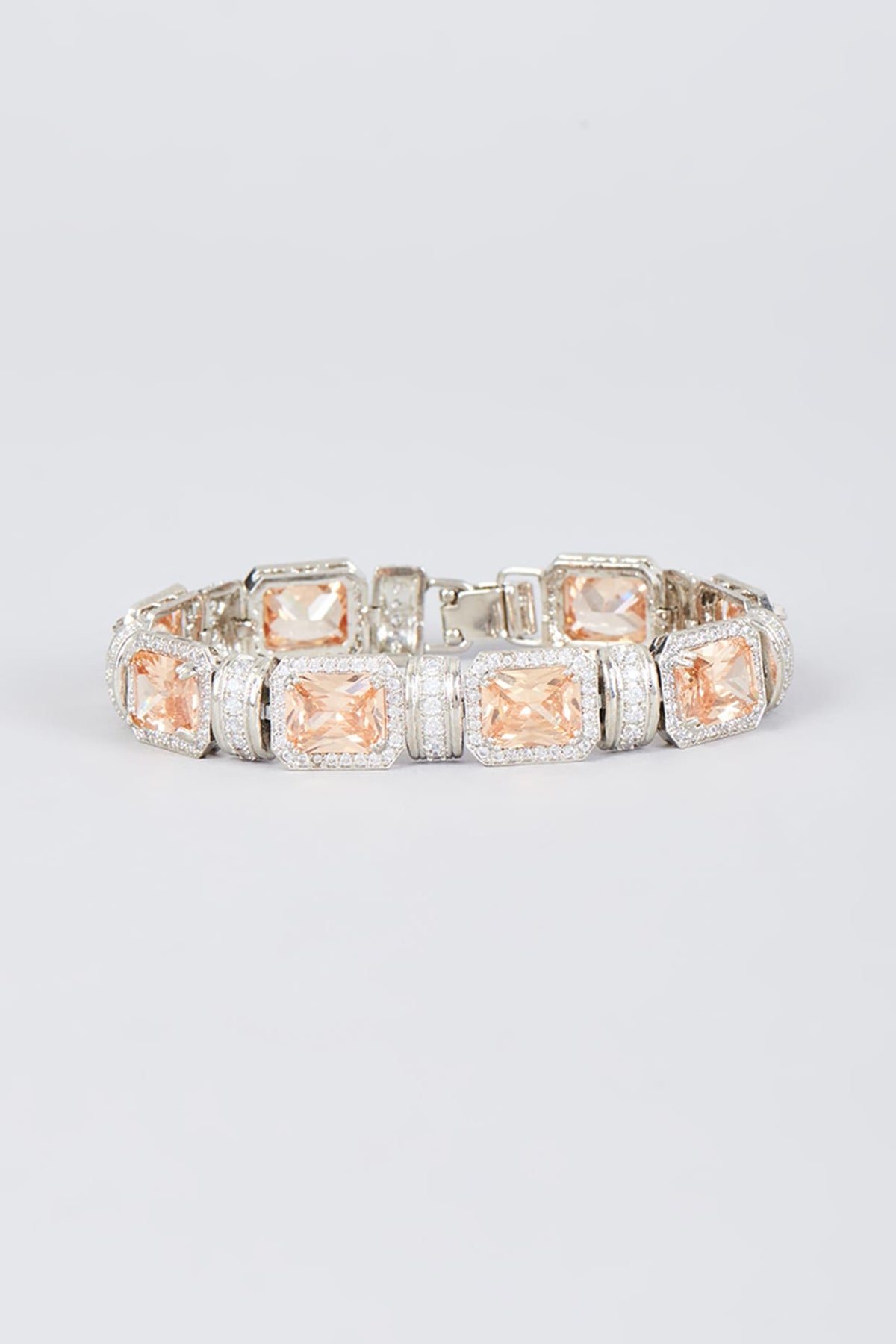 White Finish Zircon Handcrafted Bracelet