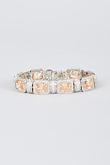 White Finish Zircon Handcrafted Bracelet