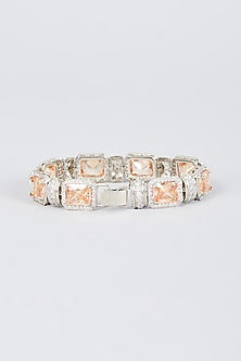 White Finish Zircon Handcrafted Bracelet