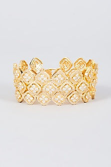 Gold Finish Zircon Handcrafted Bracelet