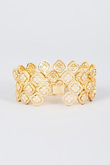 Gold Finish Zircon Handcrafted Bracelet