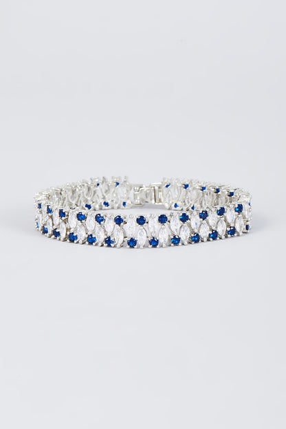 White Finish Zircon Handcrafted Bracelet