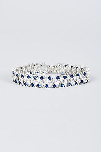 White Finish Zircon Handcrafted Bracelet