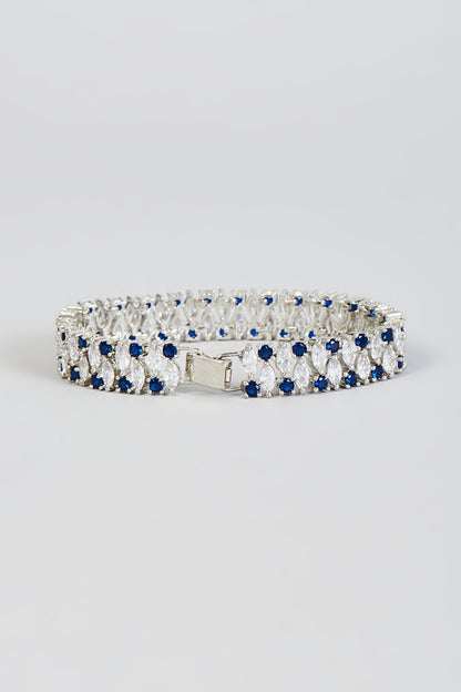White Finish Zircon Handcrafted Bracelet