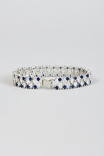 White Finish Zircon Handcrafted Bracelet
