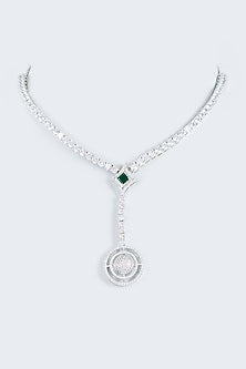 White Finish Zircon Handcrafted Necklace