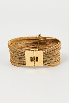 Gold Finish Cubic Zirconia Bracelet