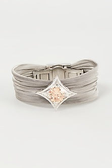 White Finish Cubic Zirconia Bracelet