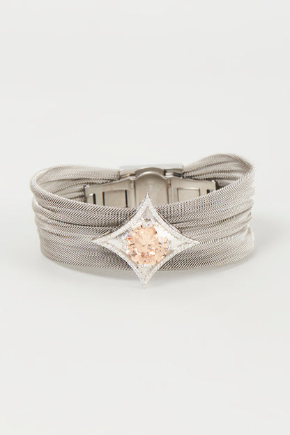 White Finish Cubic Zirconia Bracelet