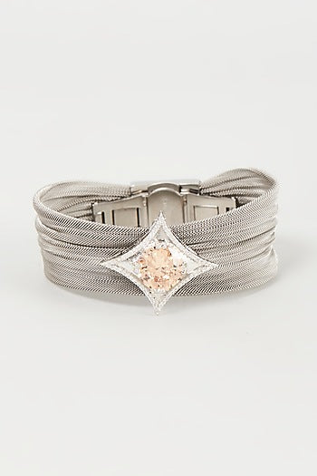 White Finish Cubic Zirconia Bracelet