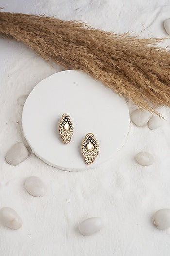 Yellow Pearl & Mirror Choker Necklace Set