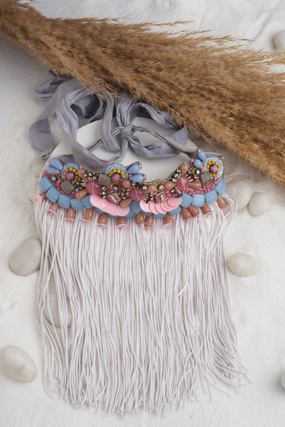 Blue Stone Choker Necklace