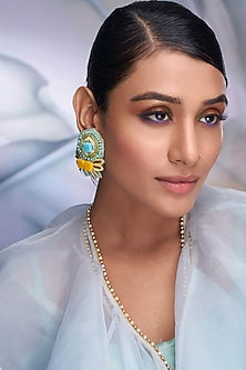 Yellow Stone Dangler Earrings