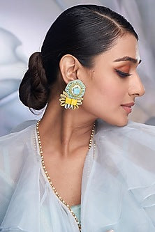 Yellow Stone Dangler Earrings
