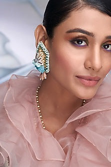 Blue Stone Dangler Earrings