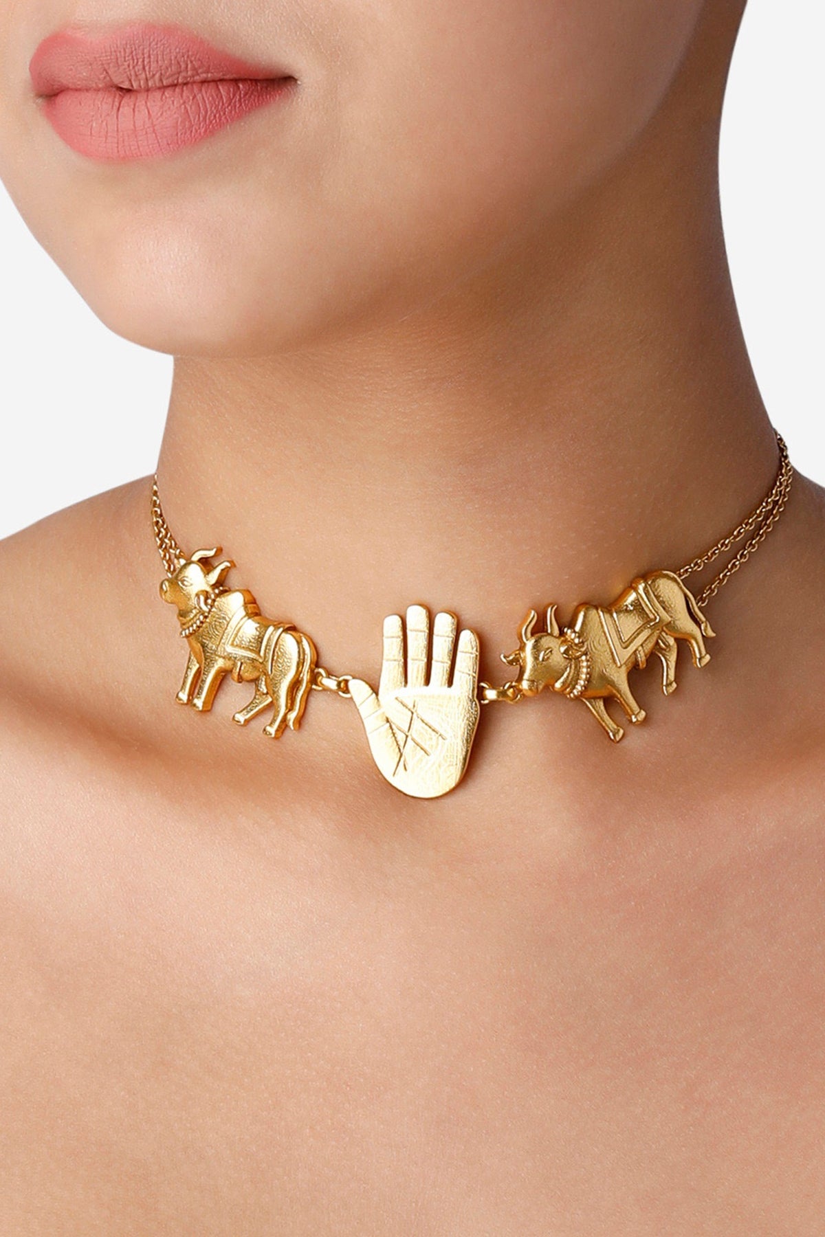 Gold Finish Brass Choker