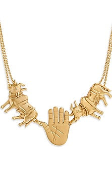 Gold Finish Brass Choker