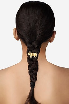 Gold Finish Cow Hair Pin